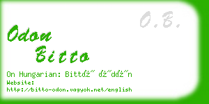 odon bitto business card